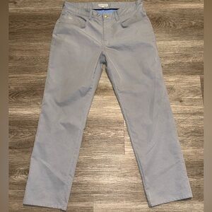 Peter Millar Men's eb66 Performance Five-Pocket Pant | Color: Gray Size 33x32